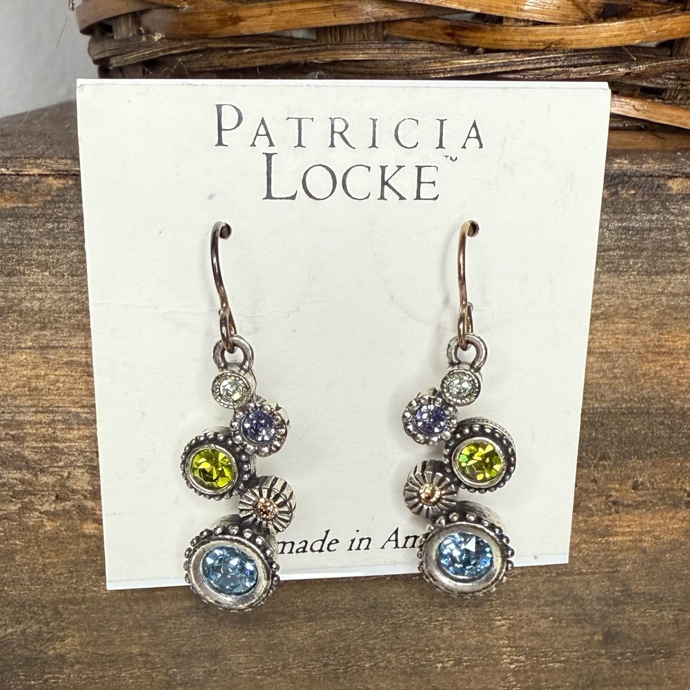 Patricia Locke Silver and Multicolor Earrings